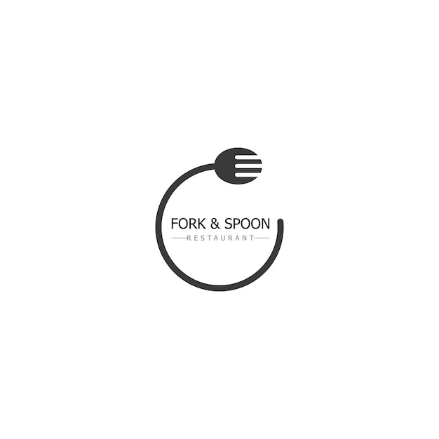 Vector fork spoon icon restaurant sign and symbol vector design