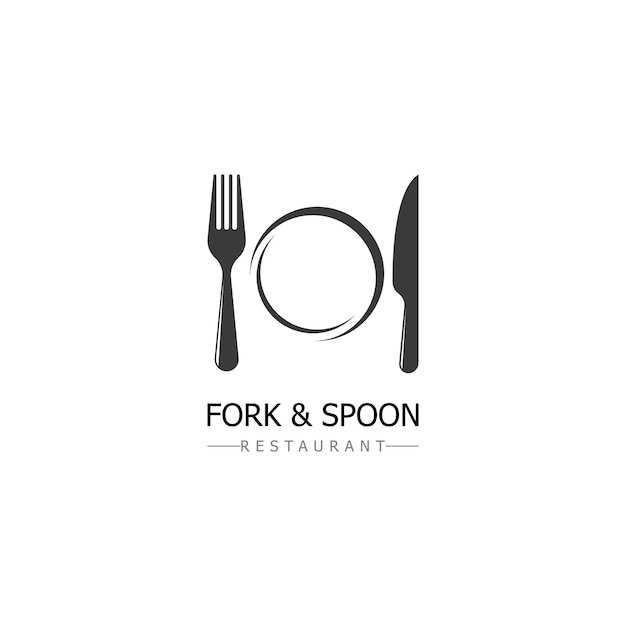 fork spoon icon restaurant sign and symbol vector design