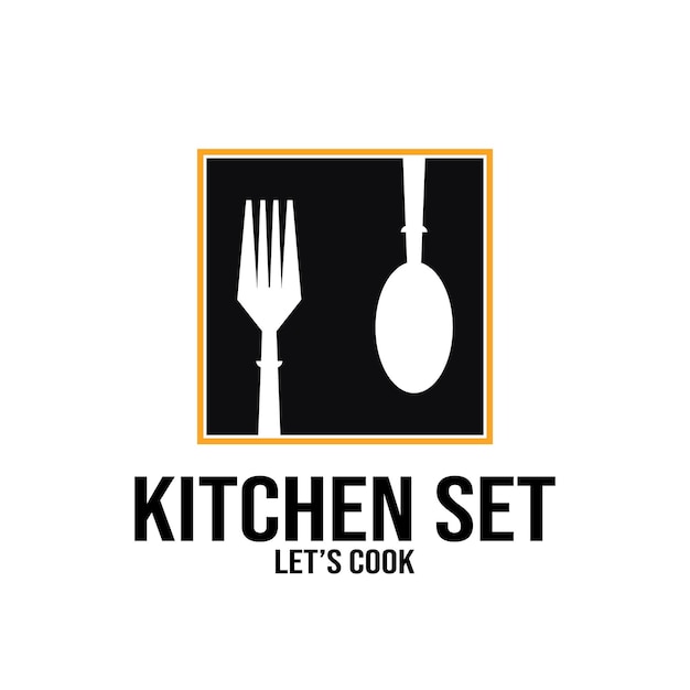 Fork and spoon kithcen set icon vector illustration template design