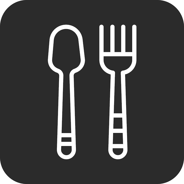 Vector fork vector icon illustration of restaurant iconset