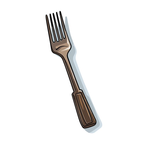 Vector fork vector on white background