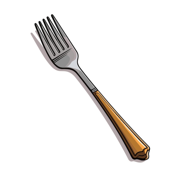 Vector fork vector on white background