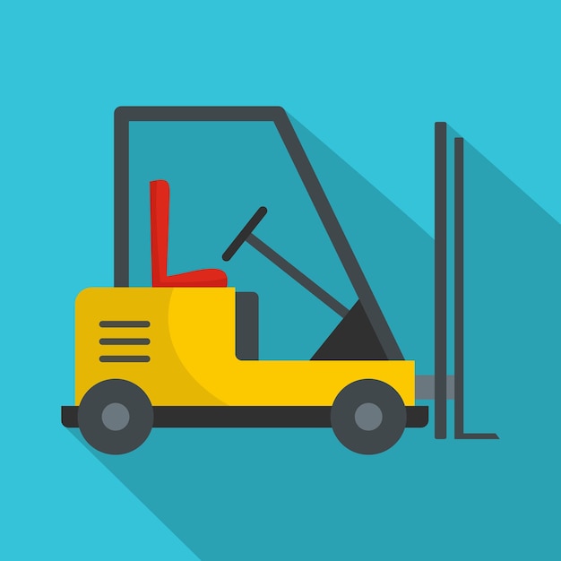 Vector forklift icon flat illustration of forklift vector icon for web