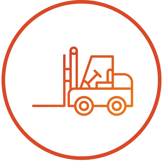 Vector forklift icon style