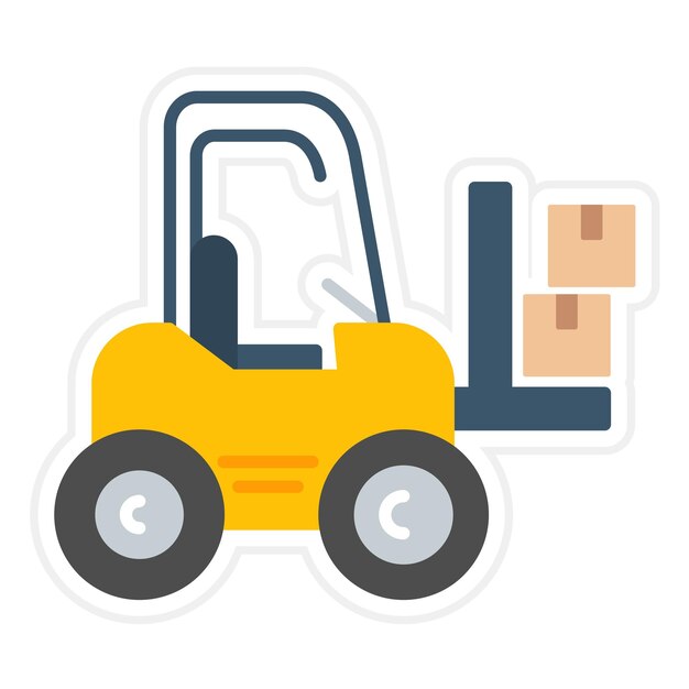 Vector forklift icon vector image can be used for engineering