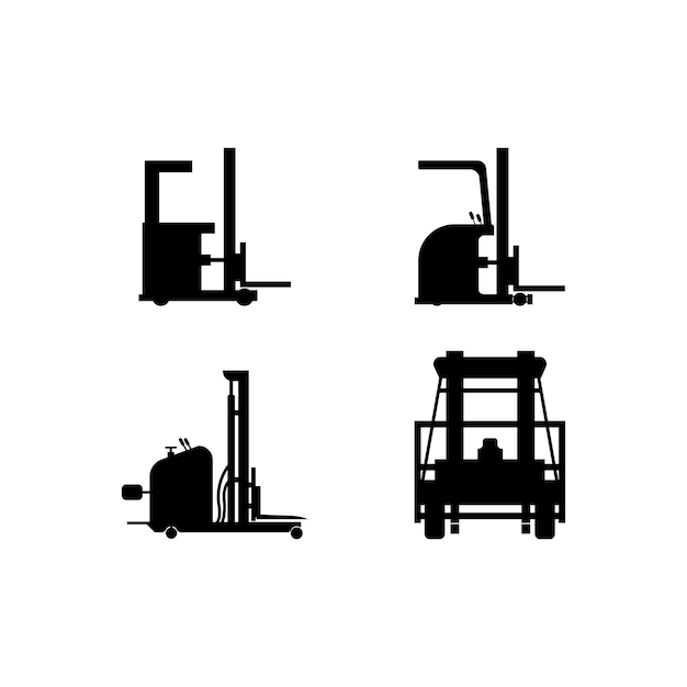 Illustrazione dell'icona di vettore del modello di logo del carrello elevatore