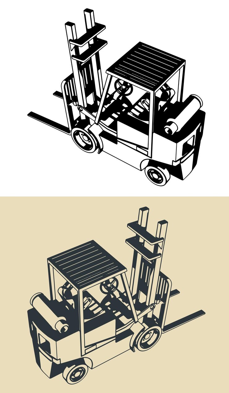 Vector フォークリフトトラックのイラスト