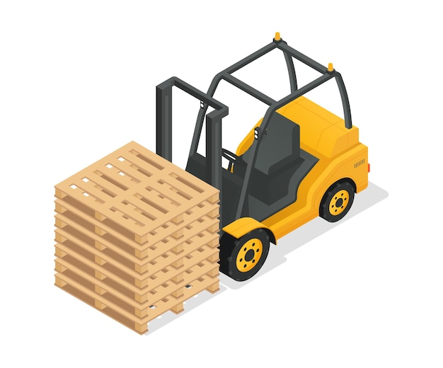 Forklift truck with cargo