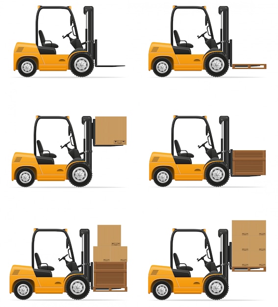 Vector forklift truck.