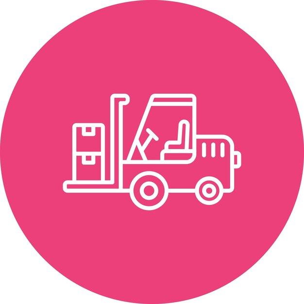 Forklift Vector Illustration Style