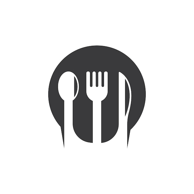Forkspoon and knife  icon vector illustration template