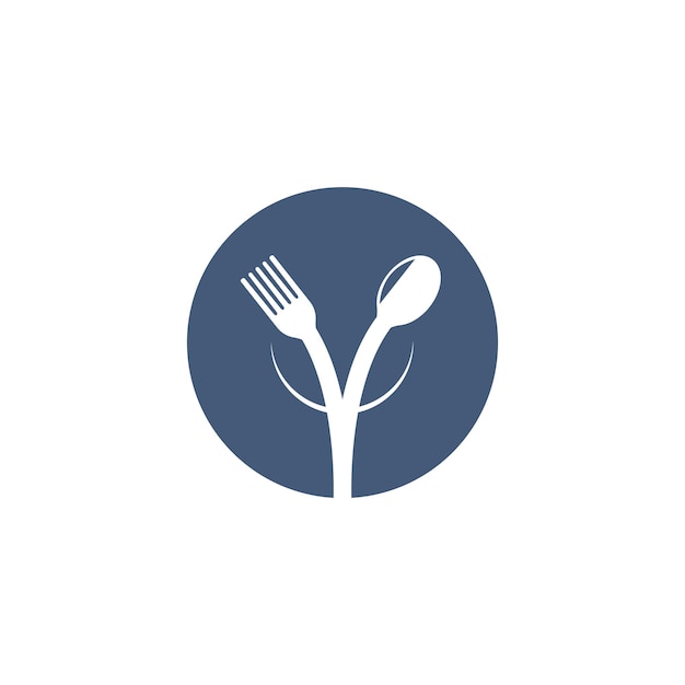 Forkspoon logo icon vector illustration template