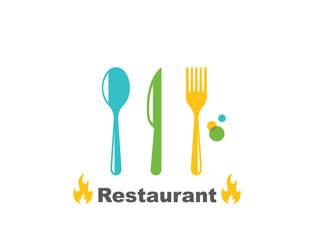 Forkspoon logo icon vector illustration