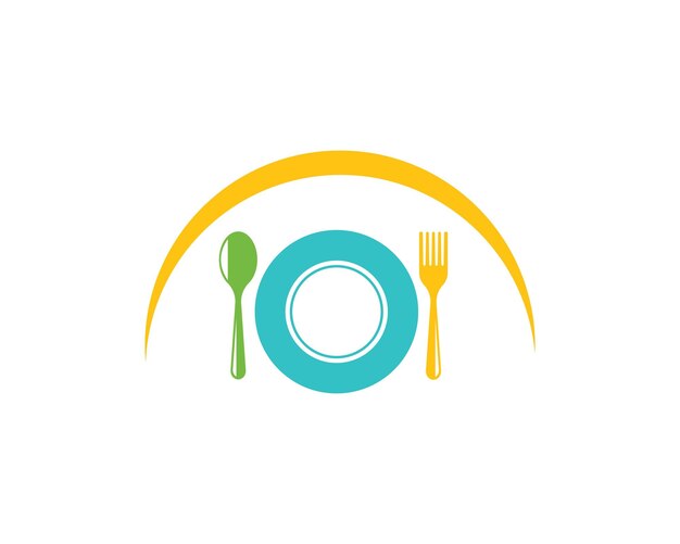 Forkspoon logo icon vector illustration