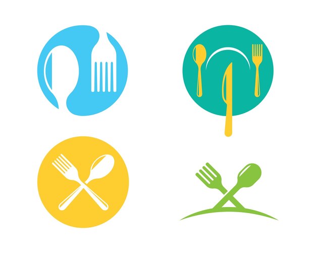 Forkspoon logo vector illustration template