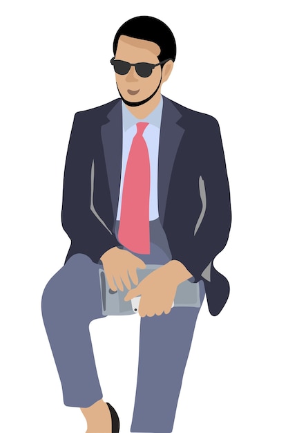 Vector formal businessman wearing coats