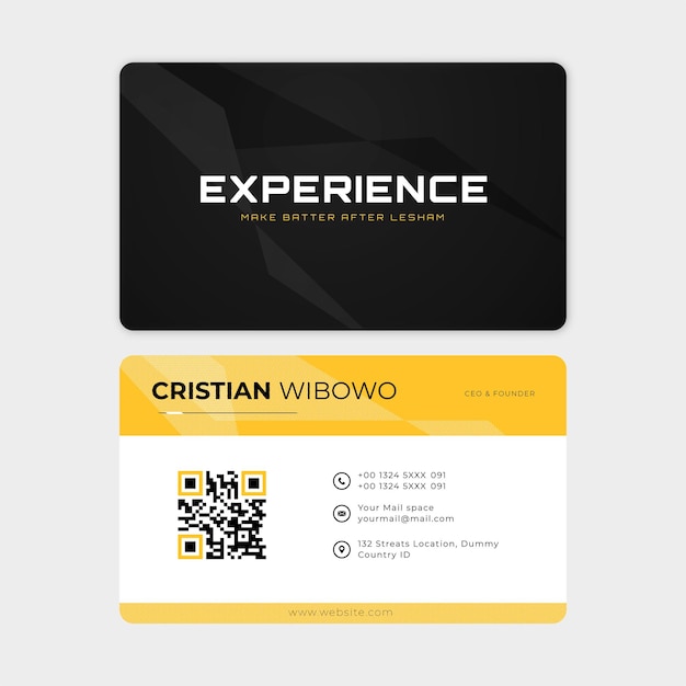 Formal elegant black business card name