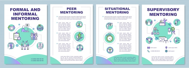 Modello di brochure di mentoring formale e informale