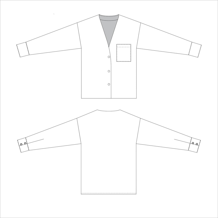 Vector formele jas platte schets