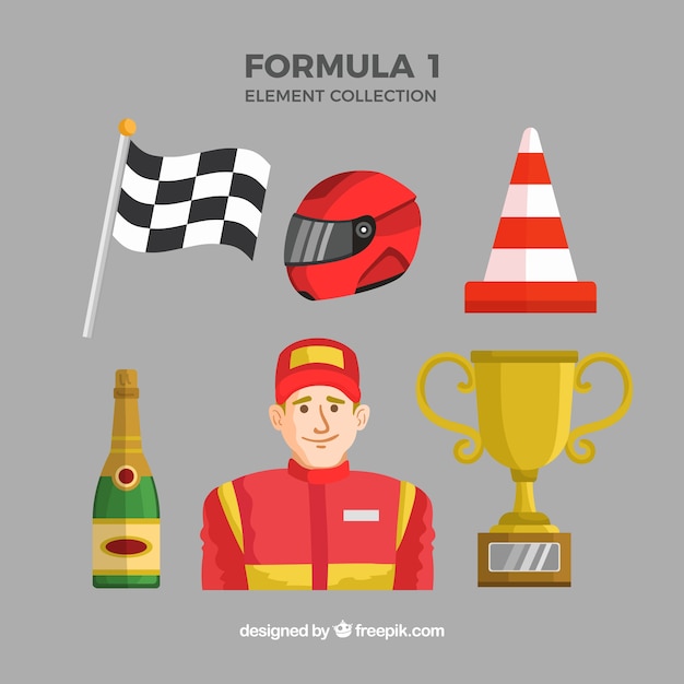 Collezione di elementi di formula 1