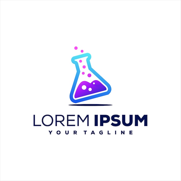 Formula glass gradient logo design