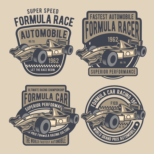 Formule auto embleem badge