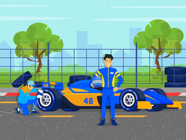 Formule één pitstop 6