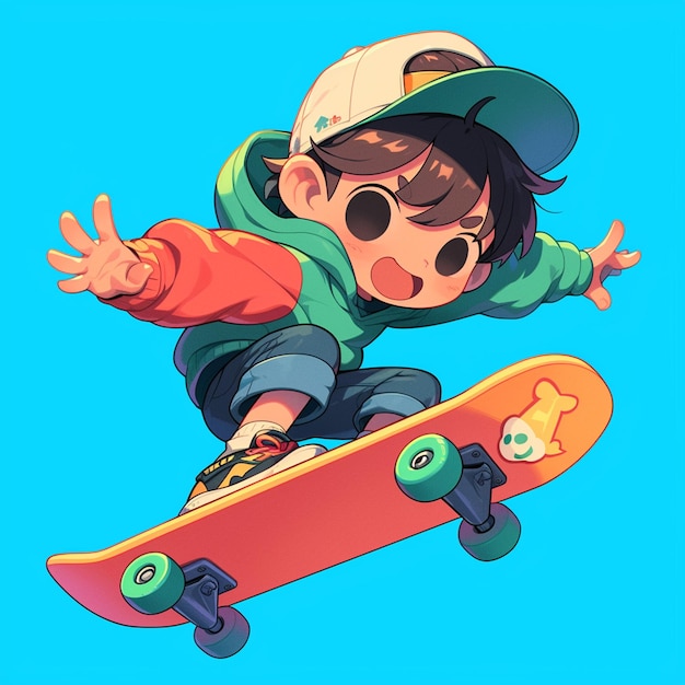 A Fort Wayne boy does skate vert in cartoon style