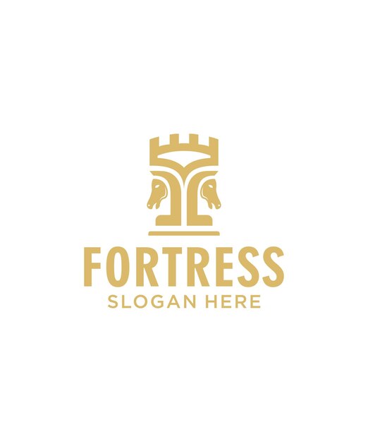 Vector fortress. attorney law logo, modern and simple logo