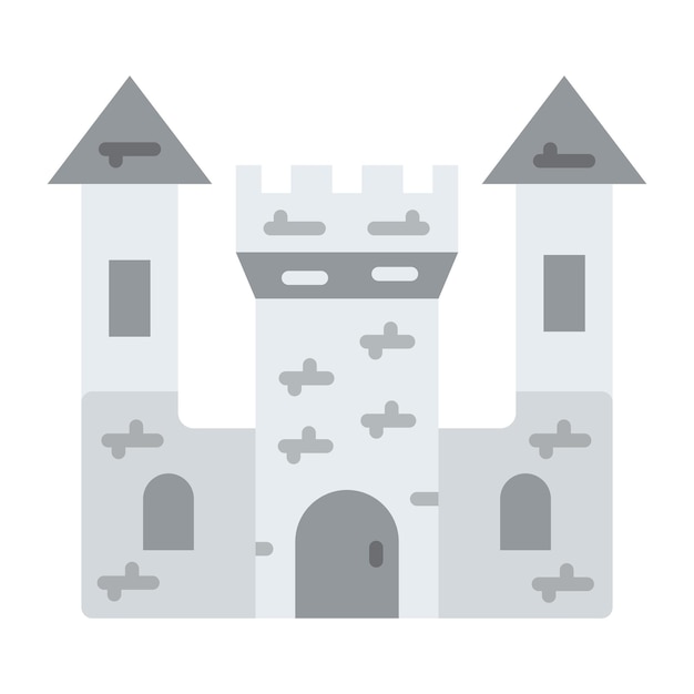 Vector fortress flat illustration