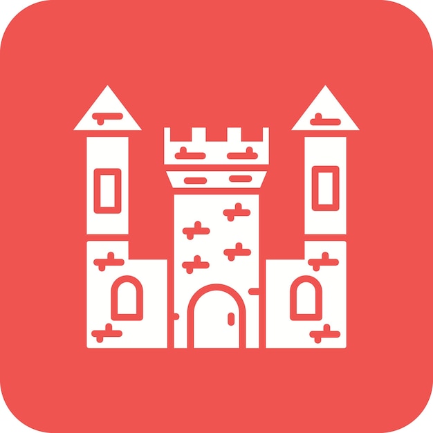 Fortress icon vector image Can be used for Medieval