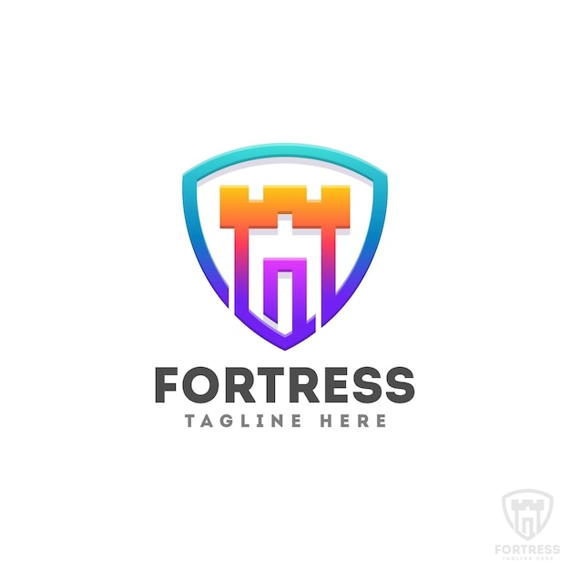 Vector fortress logo template