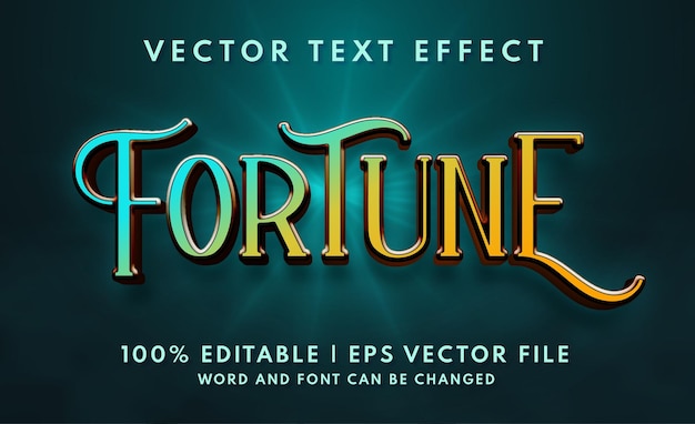 Fortune magical style editable text effect template