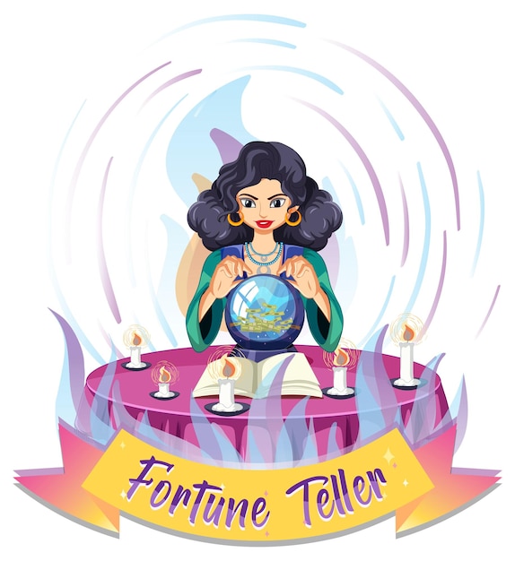 Fortune teller with crystal ball