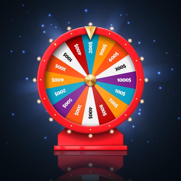 Vector fortune wheel and lucky spin games casino