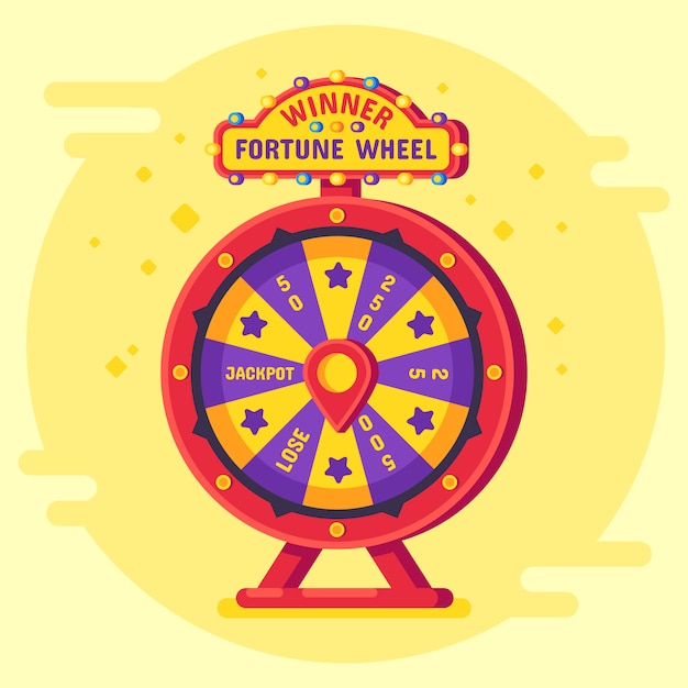 Vector fortune wheel winner