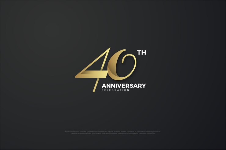 클래식 골드 컬러의 40 주년 축하