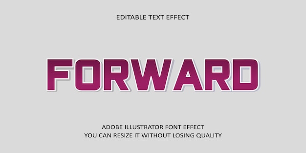 Forward text font effect