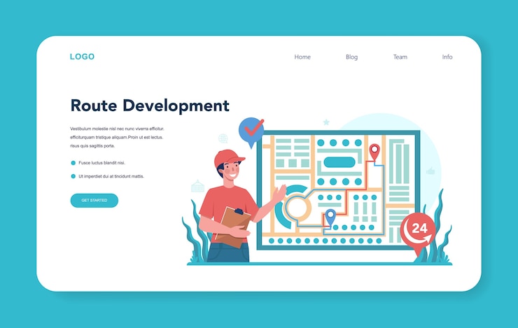 Vector forwarder web banner or landing page