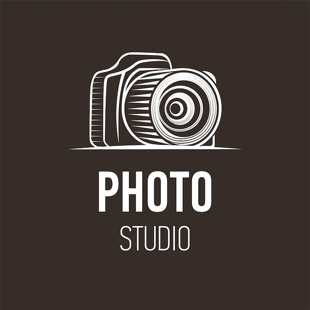 Foto camera logo ontwerp voor fotostudio