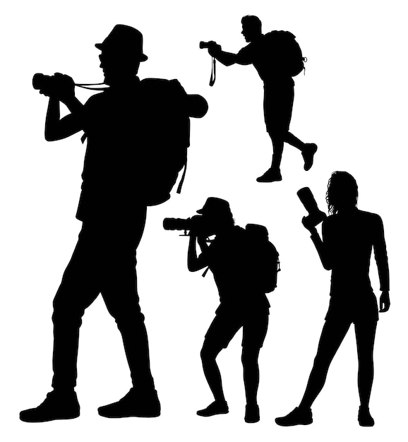 Fotograaf actie silhouet