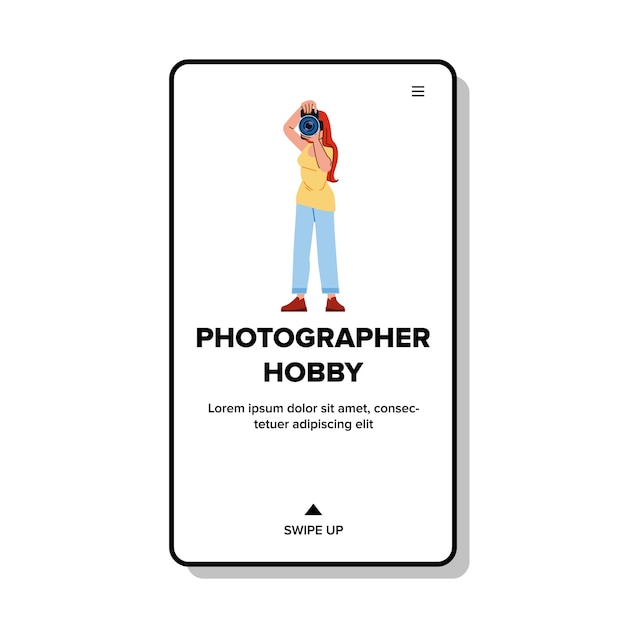 Fotograaf hobbyvector