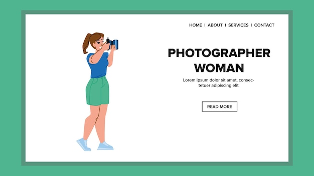 Fotograaf vrouw vector