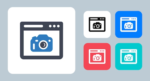 Fotografie Blog pictogram vector illustratie teken symbool plat pictogrammen