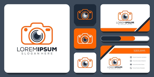 Fotografie camera logo ontwerp vector eenvoudige elegante moderne stijl