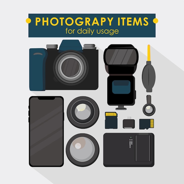 Vector fotografie-items