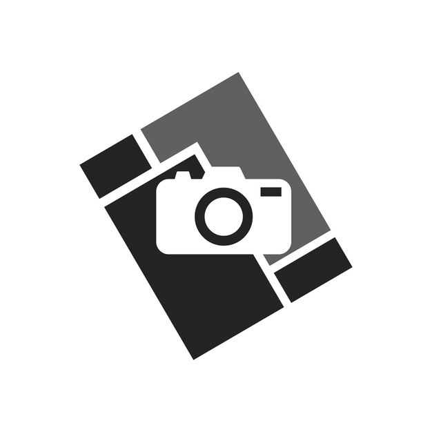 Fotografie logo sjabloon Pictogram Illustratie Merkidentiteit Geïsoleerde en vlakke afbeelding Vectorafbeelding