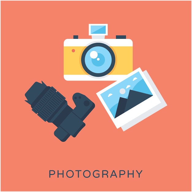 Fotografie platte vector pictogram