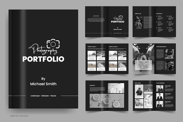 Fotografie Portfolio Ontwerp Portfolio Sjabloon Mode Portfolio