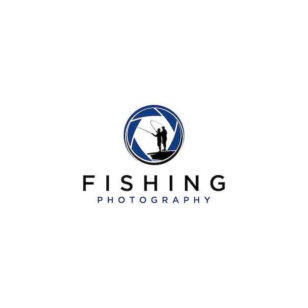 Fotografie vissen creatief logo teken ontwerp